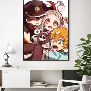 Lámina Hanako Kun Yashiro Nene y Minamoto Kou Estucado