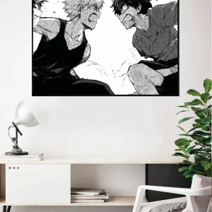 Lámina Izuku Midoriya vs Katsuki Bakugo Estucado