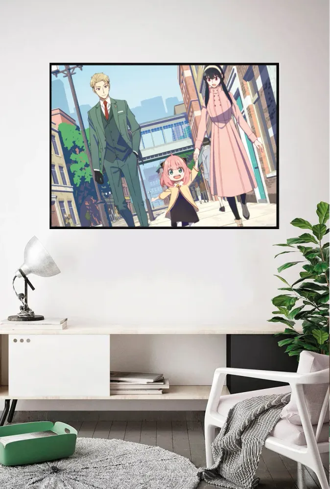 Lámina Loid Yor y Anya paseando Estucado