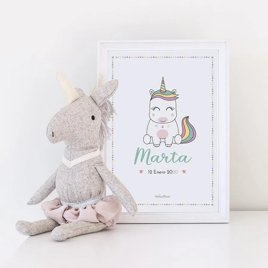 Lámina personalizada Unicornio