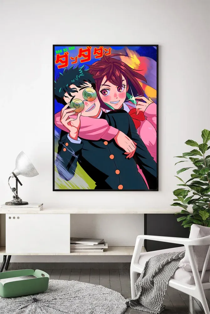 Lámina portada Ayase y Okarun Estucado