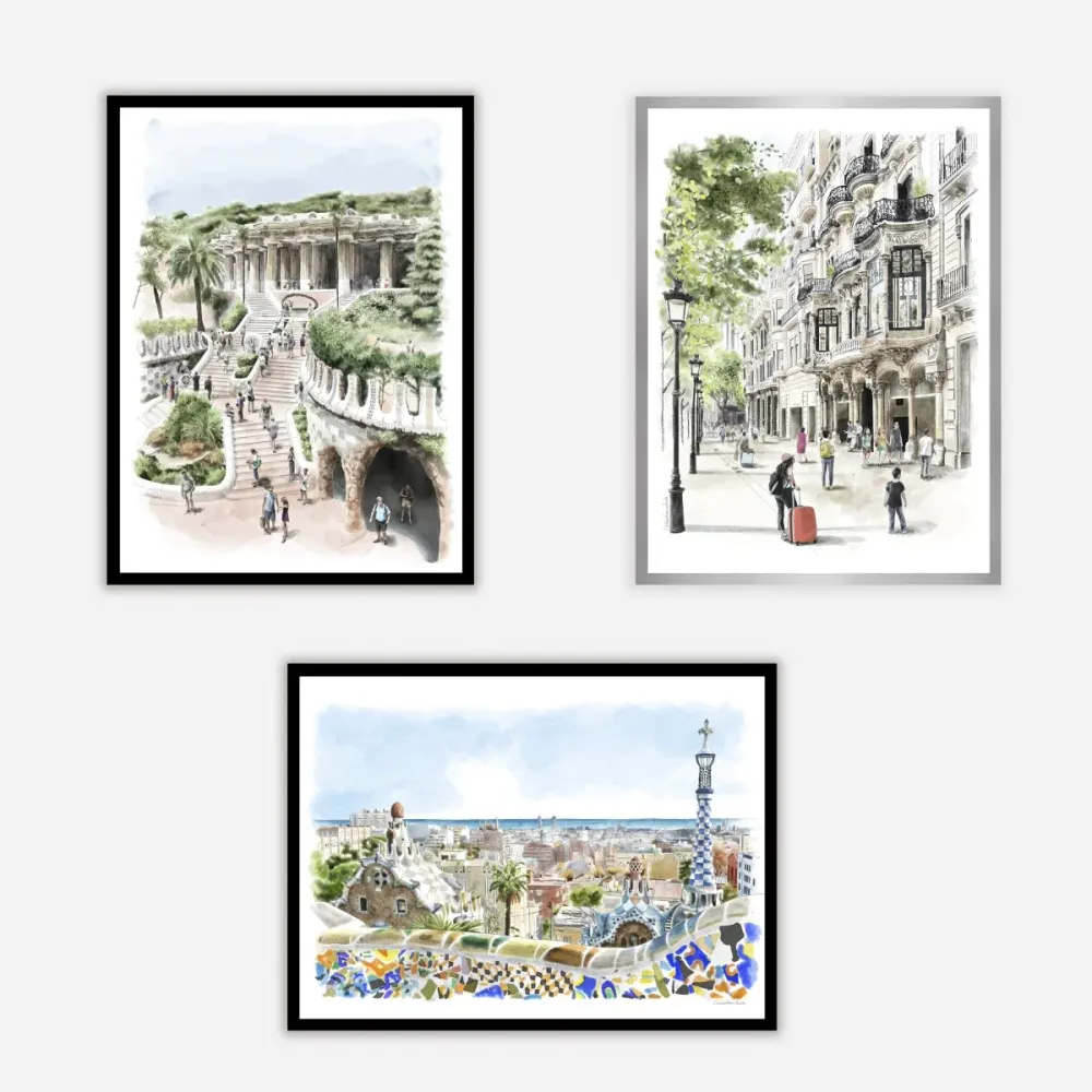 Passeig De Gracia Art Print A5 LNC Originals
