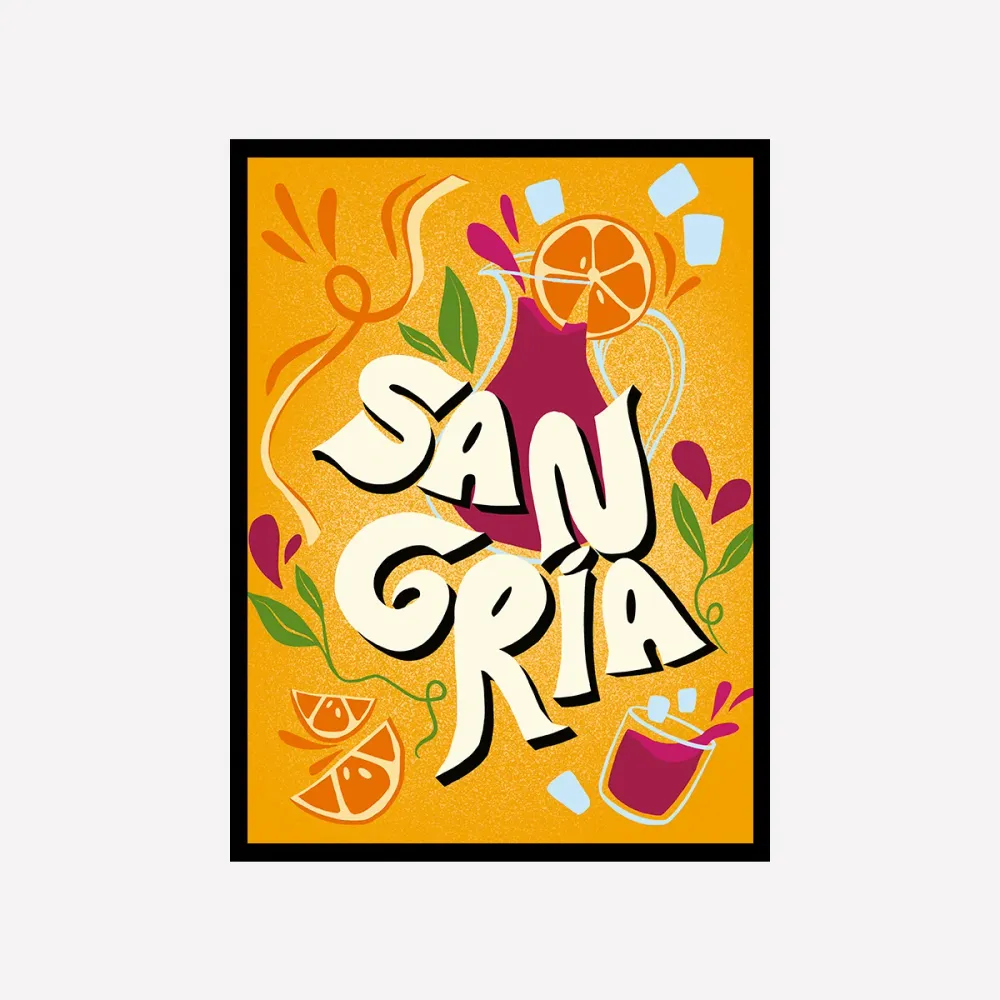 Sangria Lettering Gráfico Art Print LNC Originals