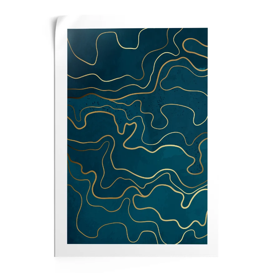 Líneas De Oro Tríptico Poster