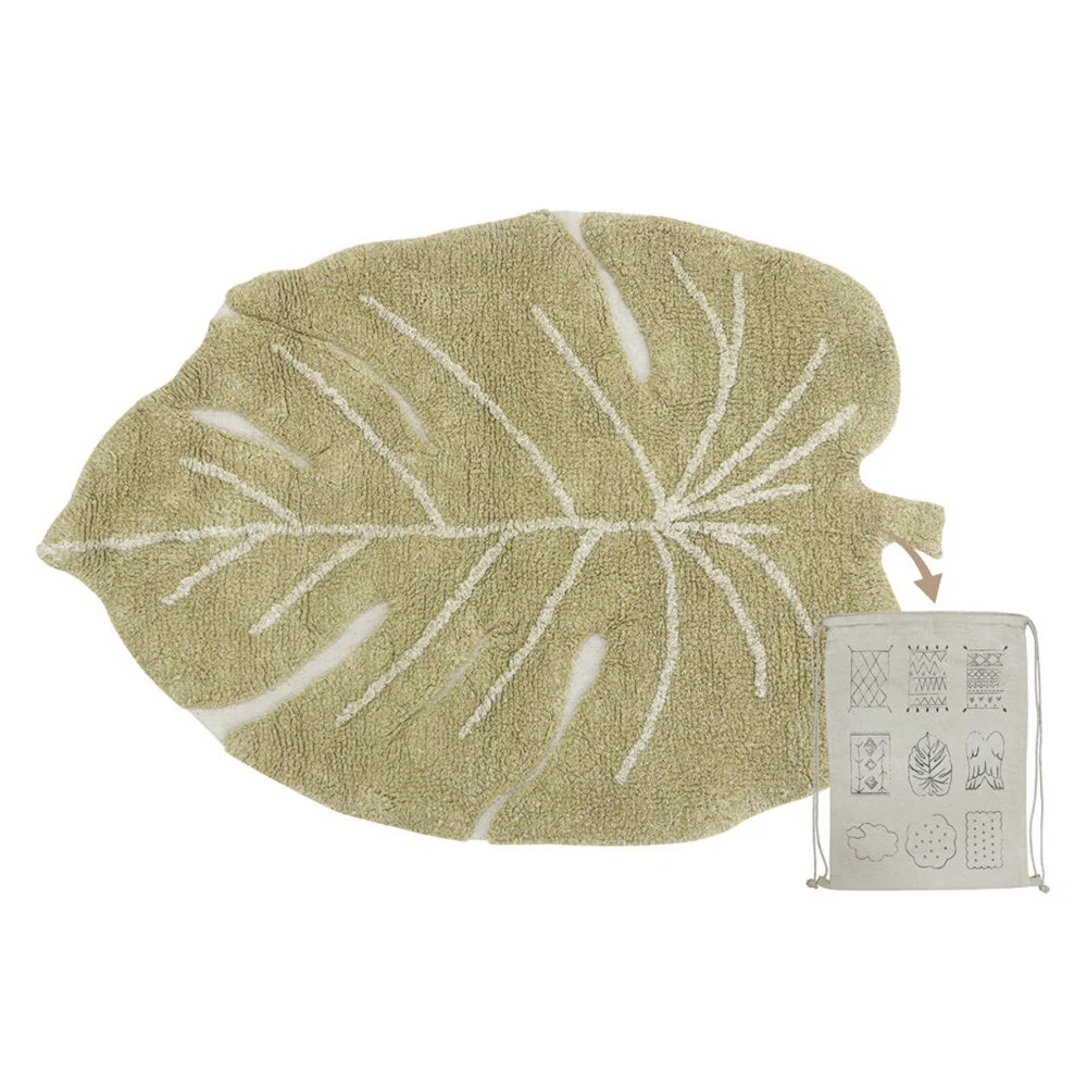 Alfombra lavable Lorena Canals Mini Monstera Olive