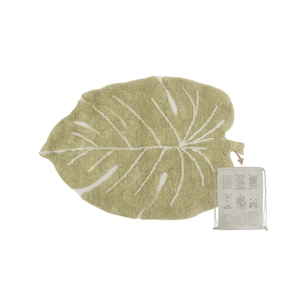 Alfombra lavable Lorena Canals Mini Monstera Olive