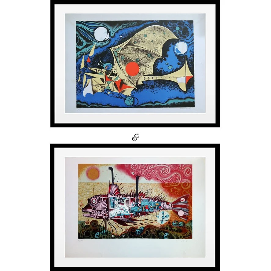 Lote de dos obras: Josep Maria Rovira-Brull - El Avión y Peix