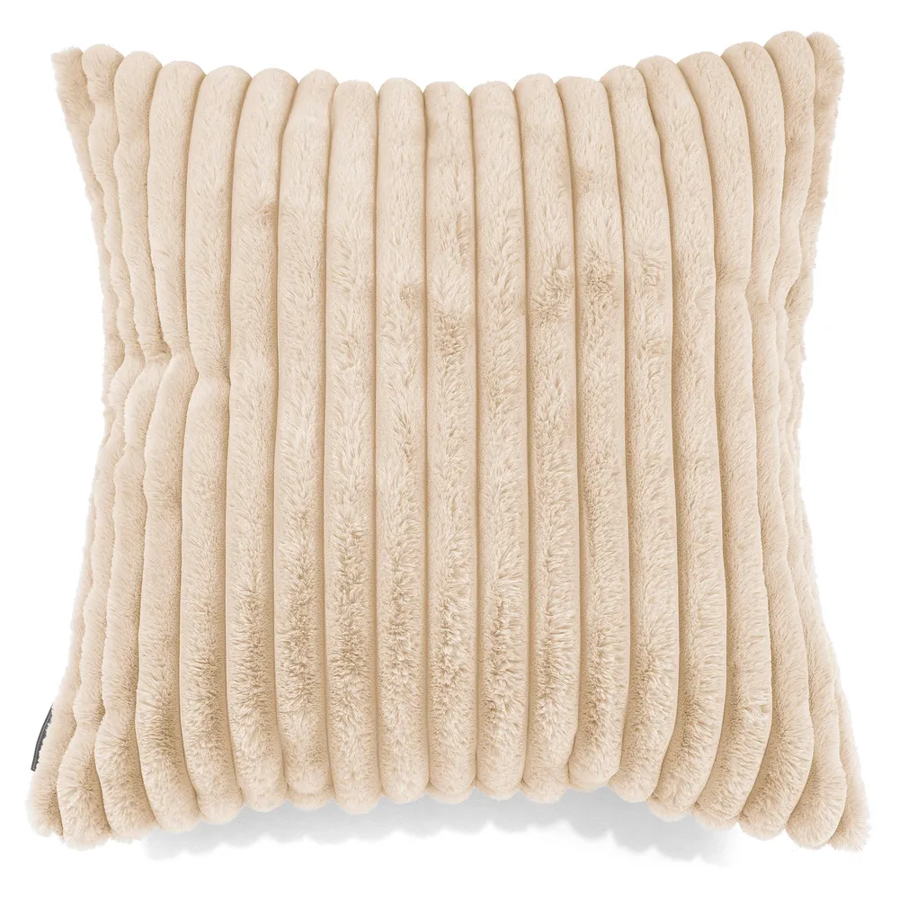 Fundas de Cojín Extra Grande 70 x 70cm - Pana de Felpa Ultra Crema Crema Lounge Pug