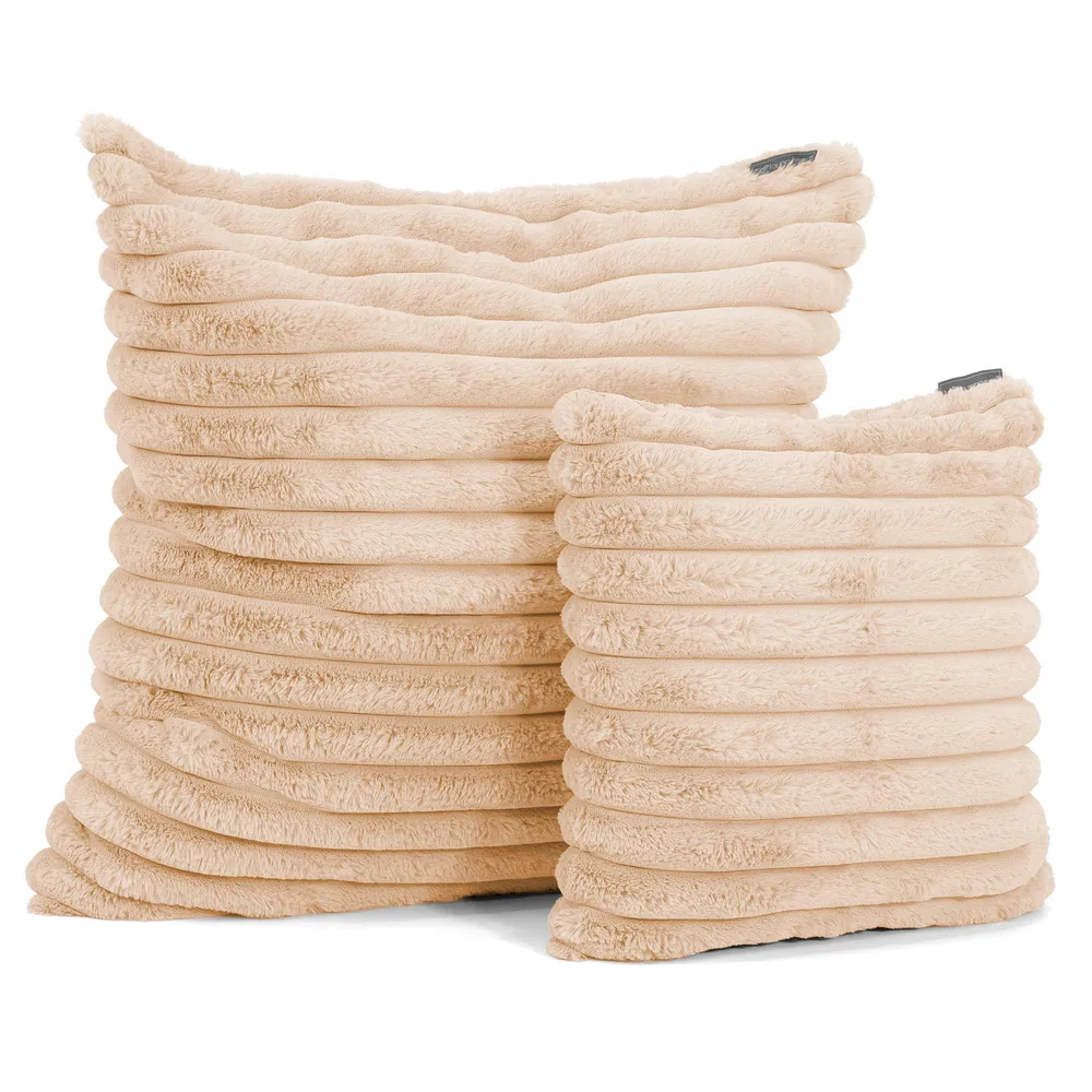 Fundas de Cojín Extra Grande 70 x 70cm - Pana de Felpa Ultra Durazno Durazno Lounge Pug