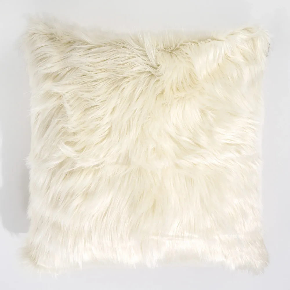 Fundas de Cojín Extra Grande 70 x 70cm - Piel Sintética Mongola Crema Crema Lounge Pug