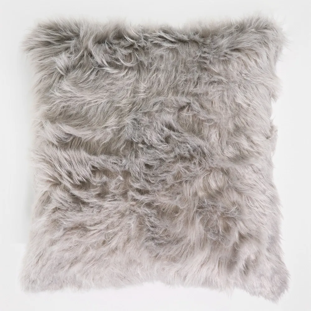 Fundas de Cojín Extra Grande 70 x 70cm - Piel Sintética Mongola Gris Gris Lounge Pug