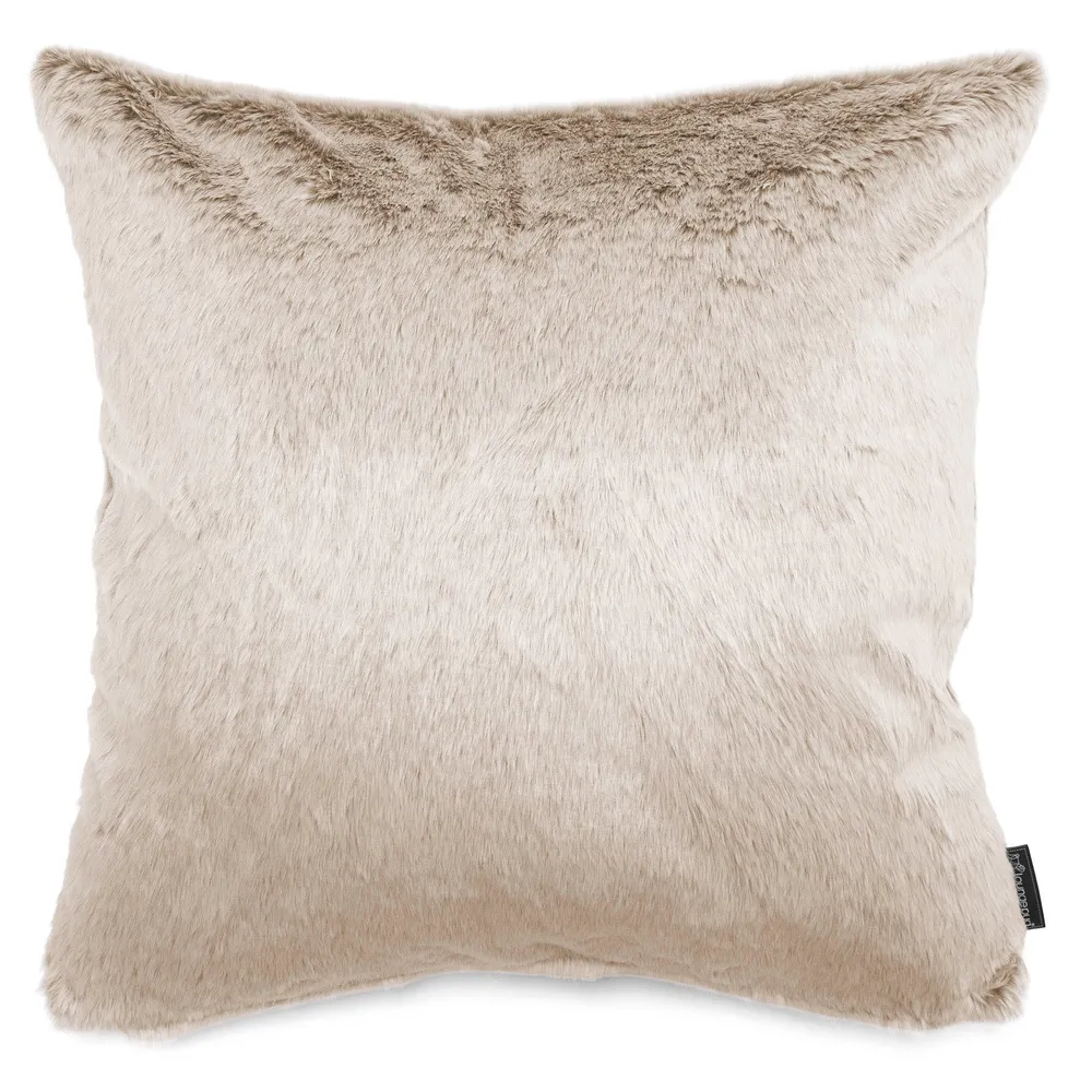 Fundas de Cojín Extra Grande 70 x 70cm - Piel de Conejo Sintética Marrón Dorado Marron Lounge Pug