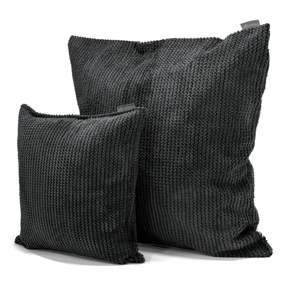 Fundas de Cojín Extra Grande 70 x 70cm - Pompón Negro Negro Lounge Pug