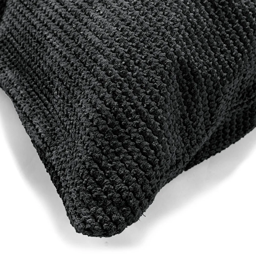 Fundas de Cojín Extra Grande 70 x 70cm - Pompón Negro Negro Lounge Pug