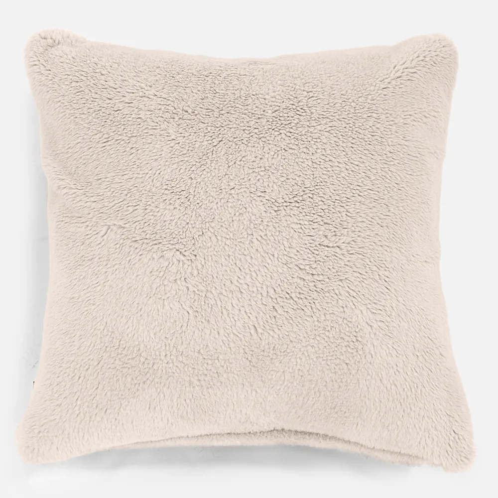 Fundas de Cojín Gigante 70 x 70cm - Piel de Osito Sintética Crema Crema Lounge Pug