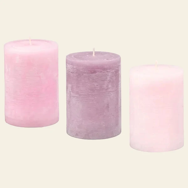 LUGGA SET DE 3 VELAS BLOSSOM ROMANCE