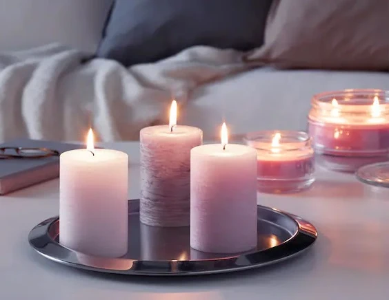 LUGGA SET DE 3 VELAS BLOSSOM ROMANCE