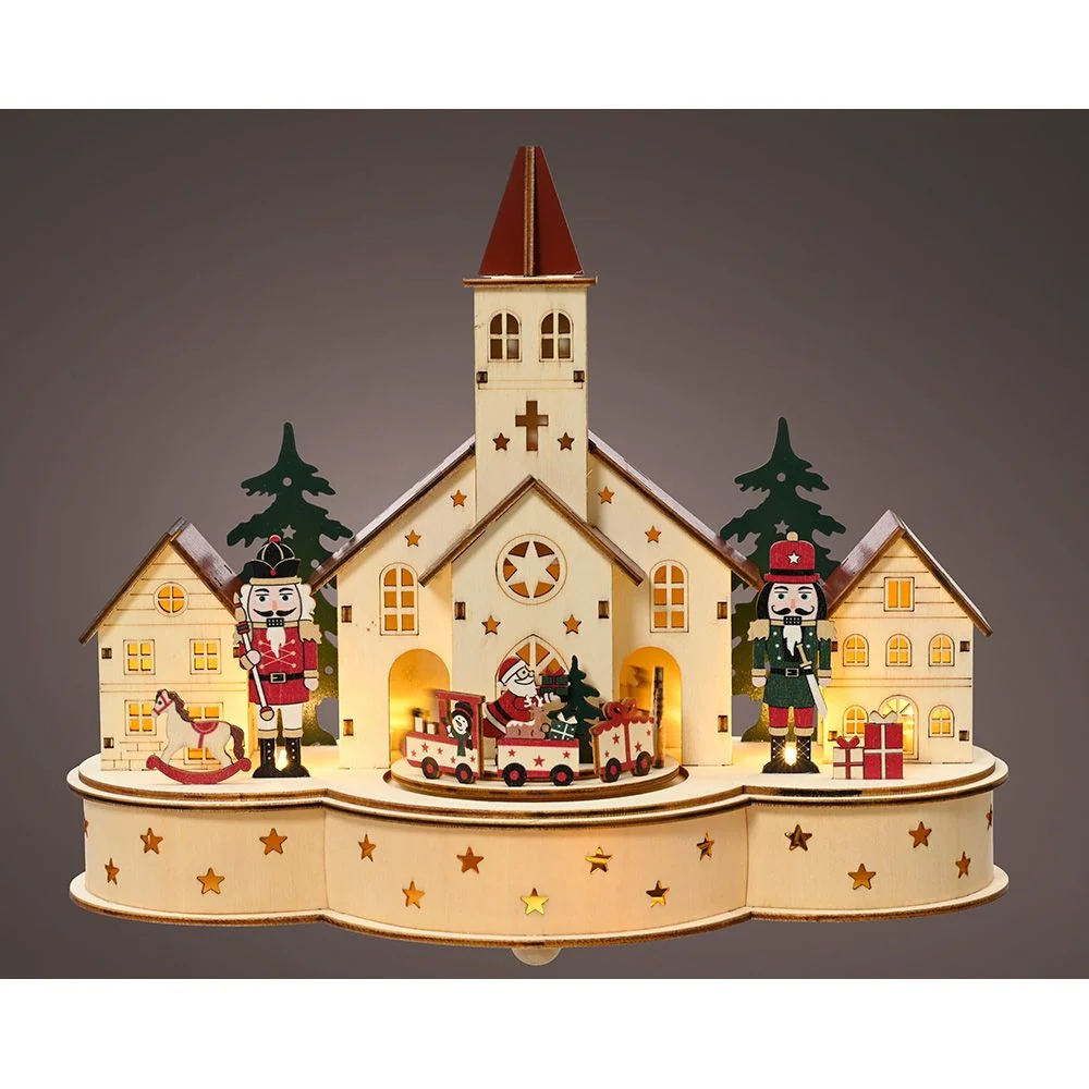 ESCENA DE CASCANUECES NAVIDEÑOS, 30x14x24,5cm. LUMINEO