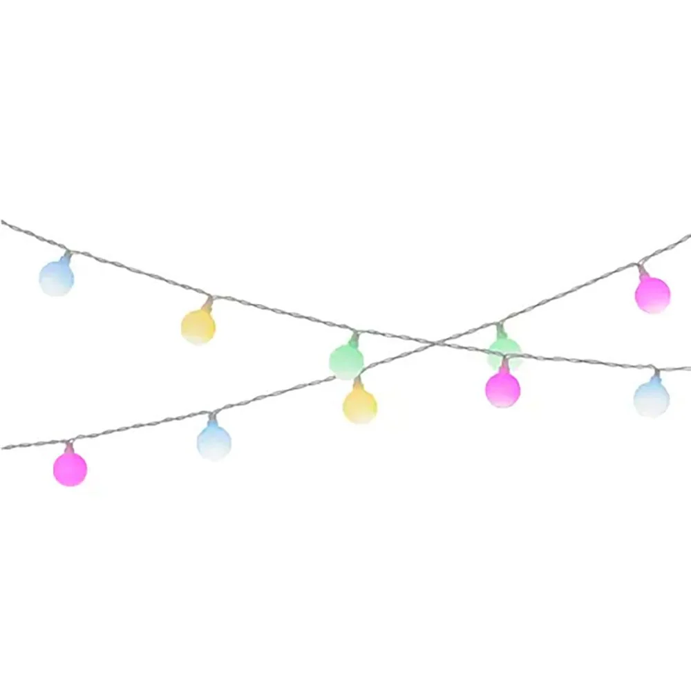 GUIRNALDA SOLAR RECARGABLE, 30 LEDS, LUZ MULTICOLOR PASTEL, IP44, 2,9 m LUMINEO