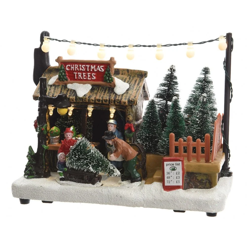 PUEBLO NAVIDEÑO LED 3xAA 18x10,5x14,2cm LUMINEO
