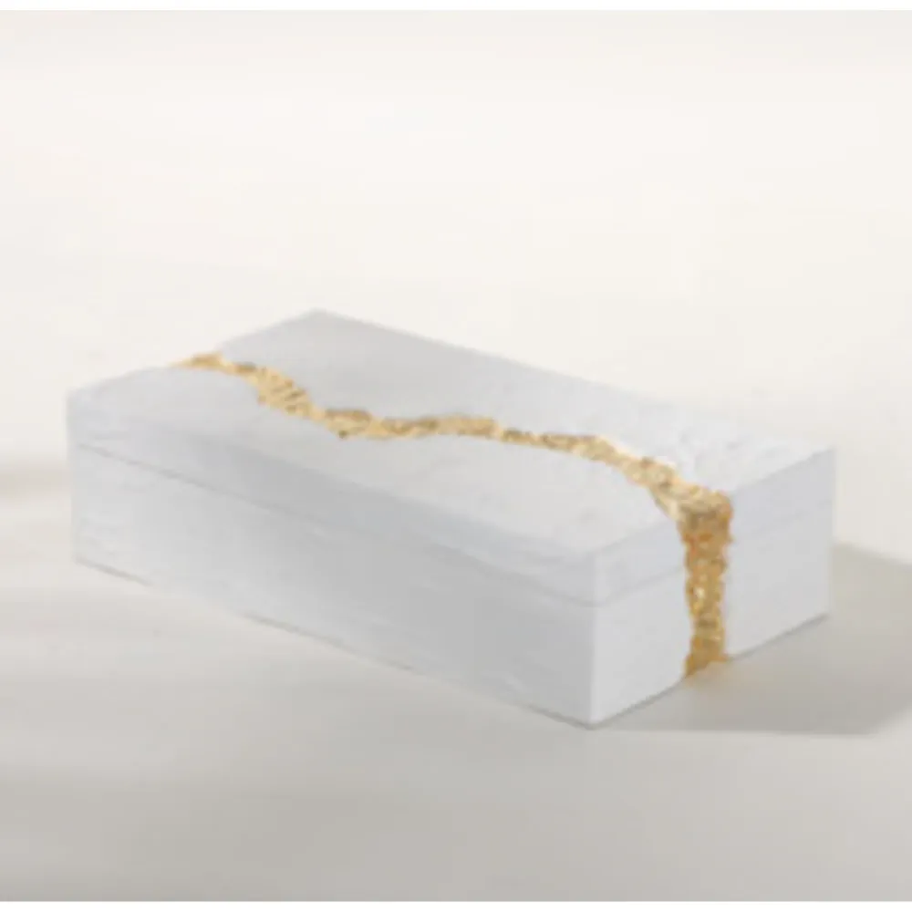 CAJA DECORATIVA BLANCA 23*12.5*8CM LUXURY LIVING