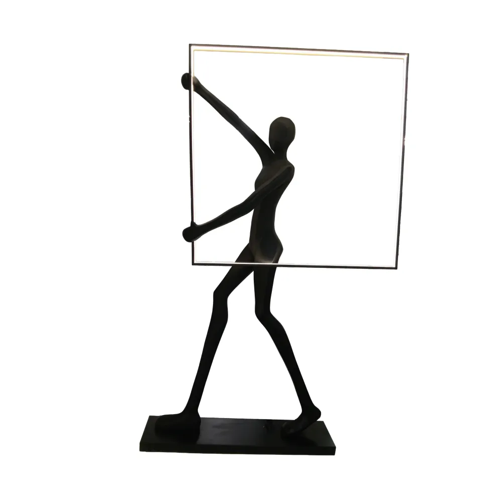 ESCULTURA ARTÍSTICA NEGRA 110*210 LUXURY LIVING