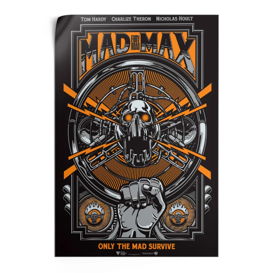 Mad Max Fury Road Orange Poster Poster
