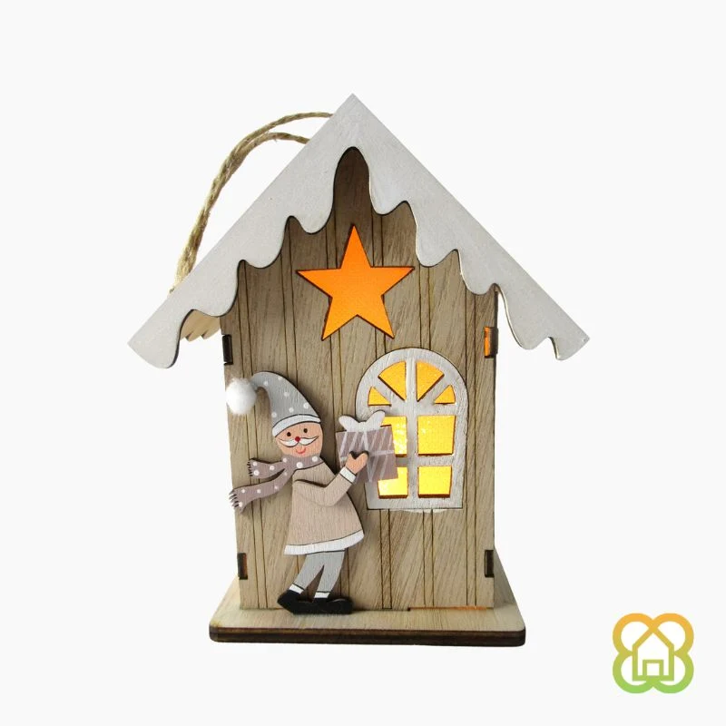 Casa Madera 1LED 14x12x6.5 cm MANGO SALADO