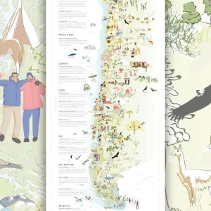 Mapa de Chile "Lugares que Hablan" - Lámina MAPPIN