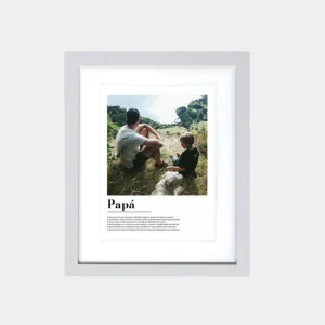 Marco Papá foto 30x40 Ancho Paspartu Blanco