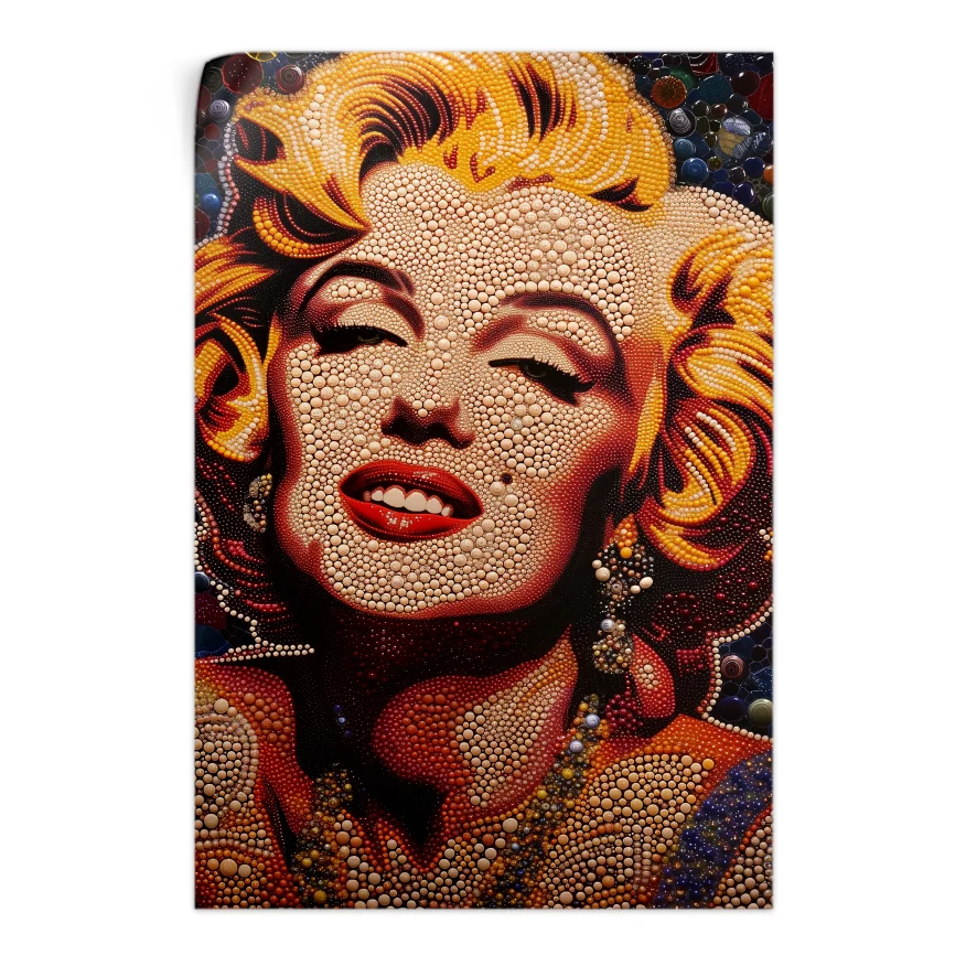 Marilyn Monroe Retrato Perlas Poster