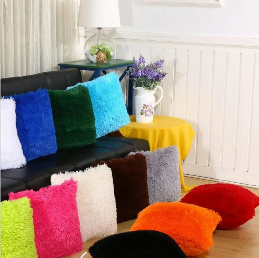 Cojin x2 Decortivo Péludo Marfil Marketplace - DB