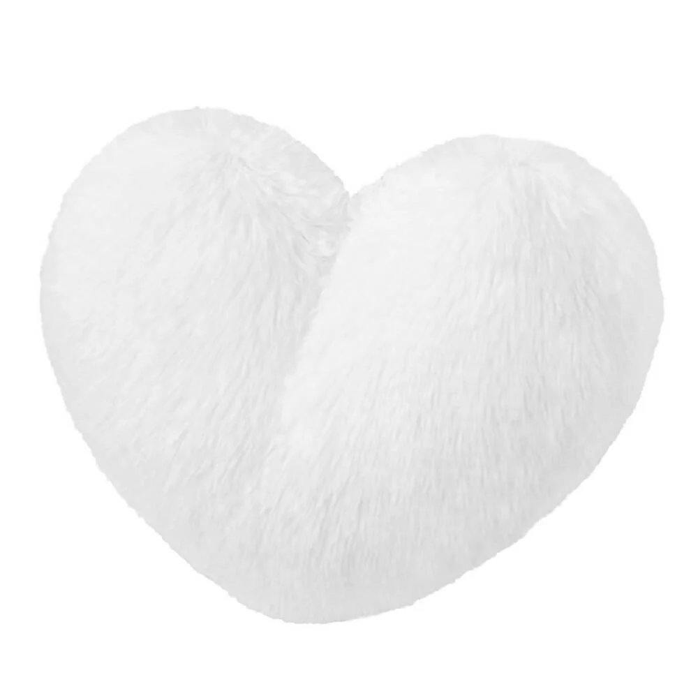 Cojín Decorativo Peludo Corazón BLANCO Marketplace - DB