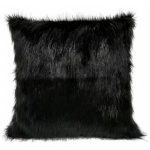 Cojín Peludo Peluche Decorativo BANZAY Negro Marketplace - DB