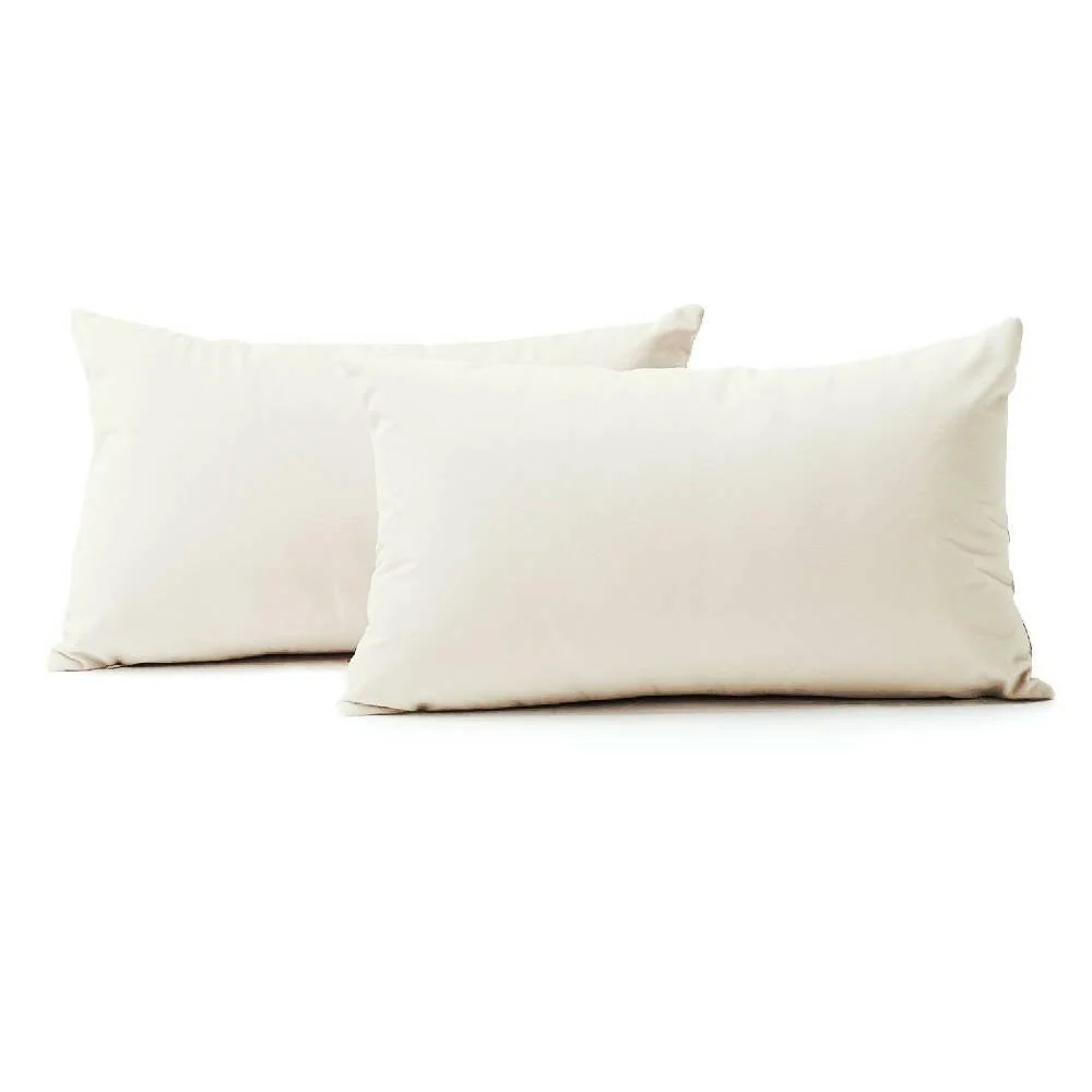 Kit x2 Funda para Cojin Almohada Tela 70x50 Marfil Marketplace - DB