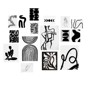 Set Black Art Wall Art ( 30x40 - 15x20 - 25x30 ) Marketplace - GD