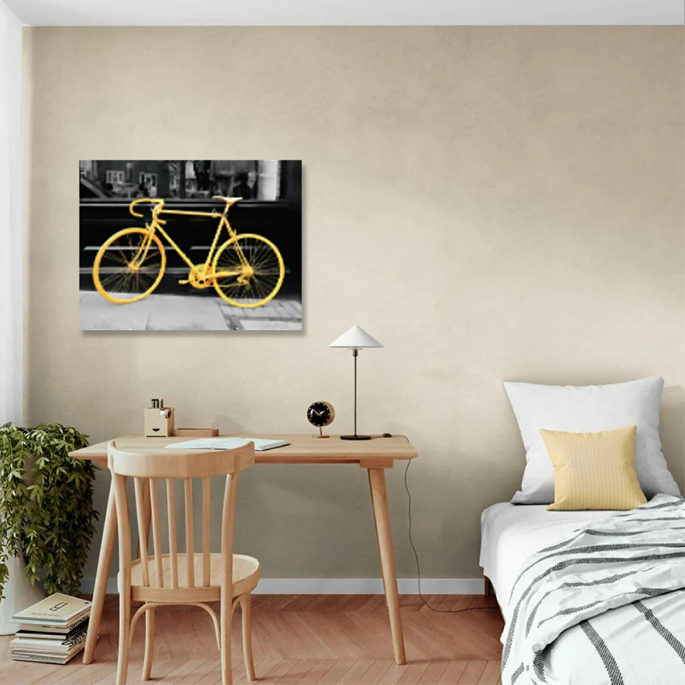 Cuadro Triptico Contraste Amarillo 1 60 X 40 X 3 Cms Marketplace - HO