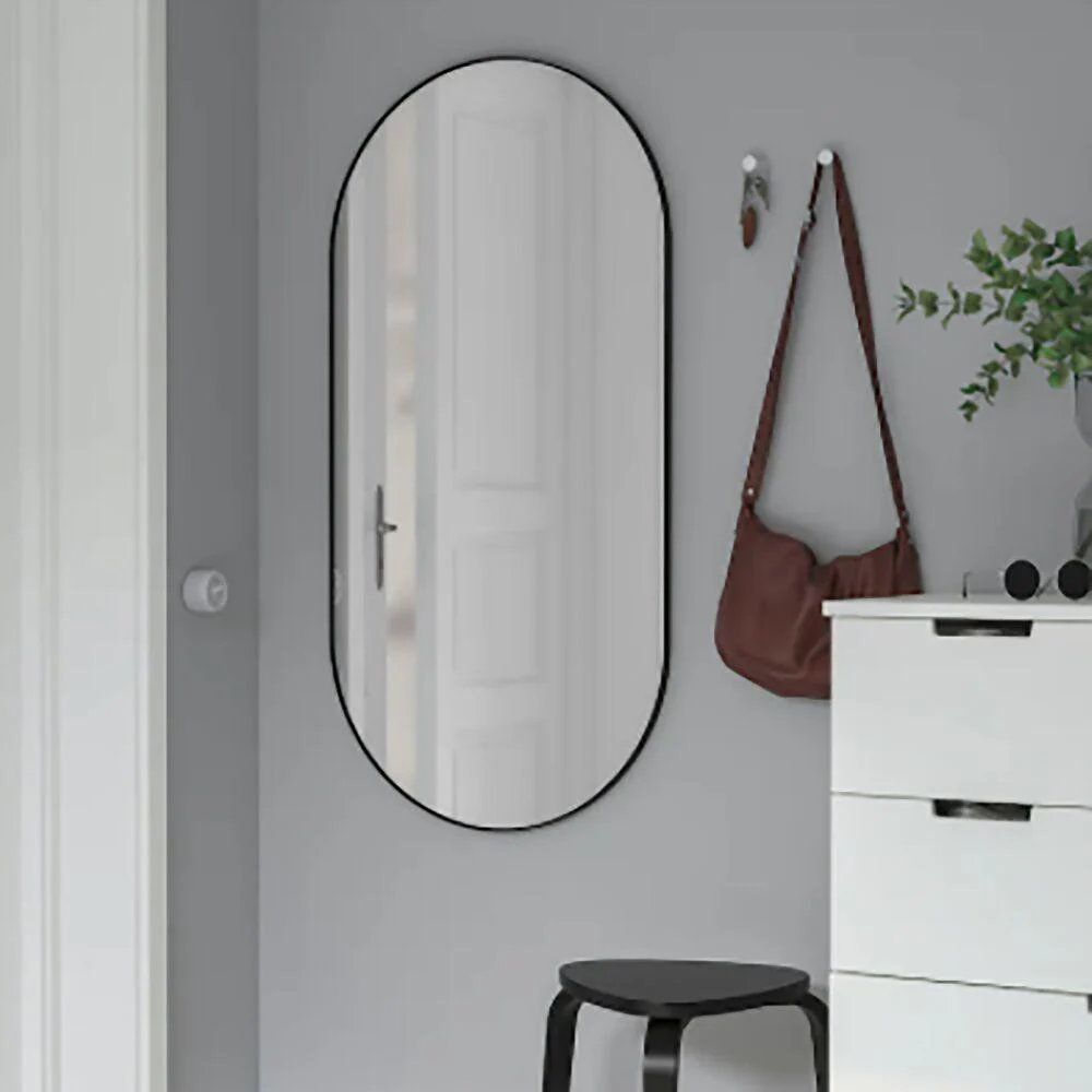 Espejo ovalado 80 x 40 Negro Marketplace - HO