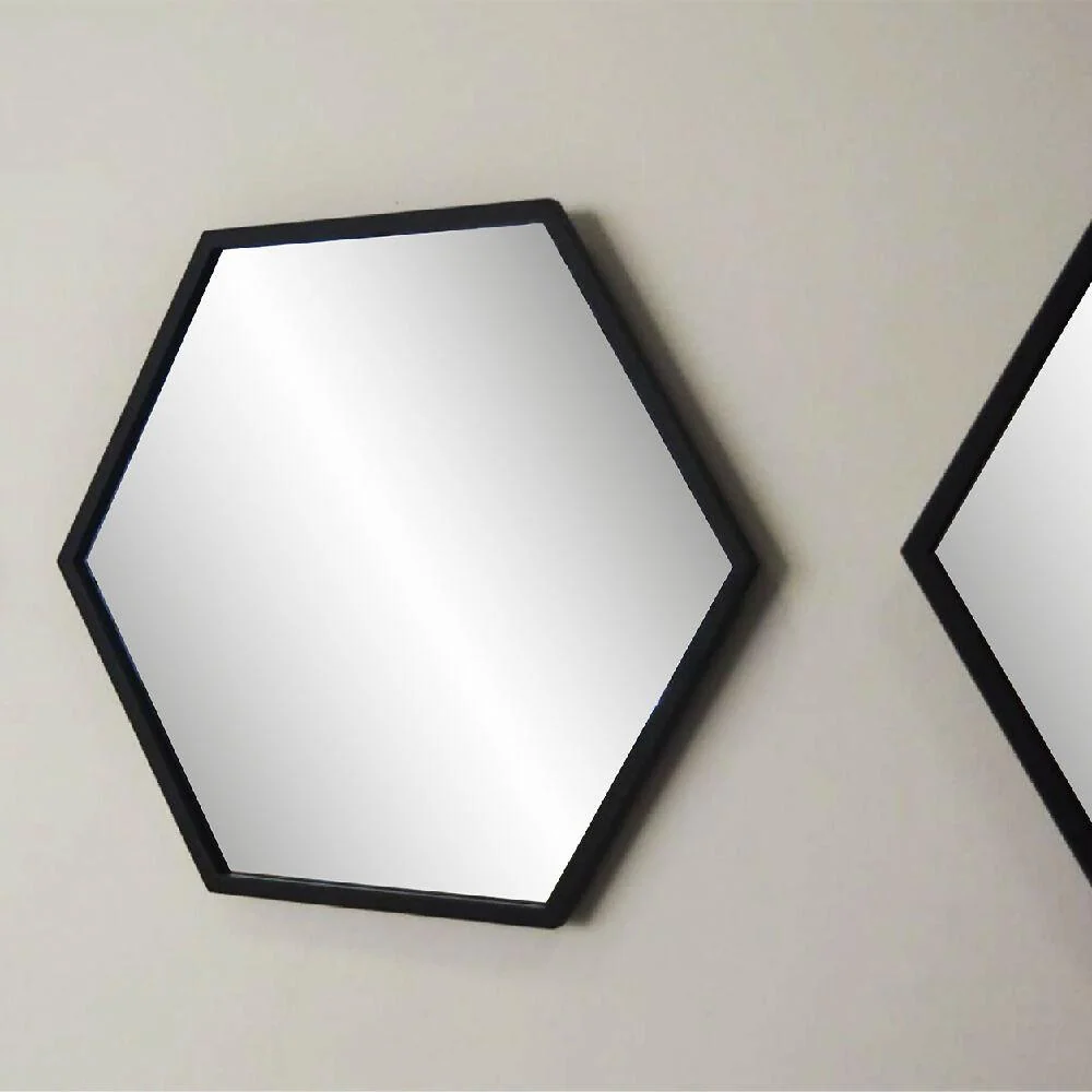 Set de tres espejos hexagonales negros Marketplace - HO