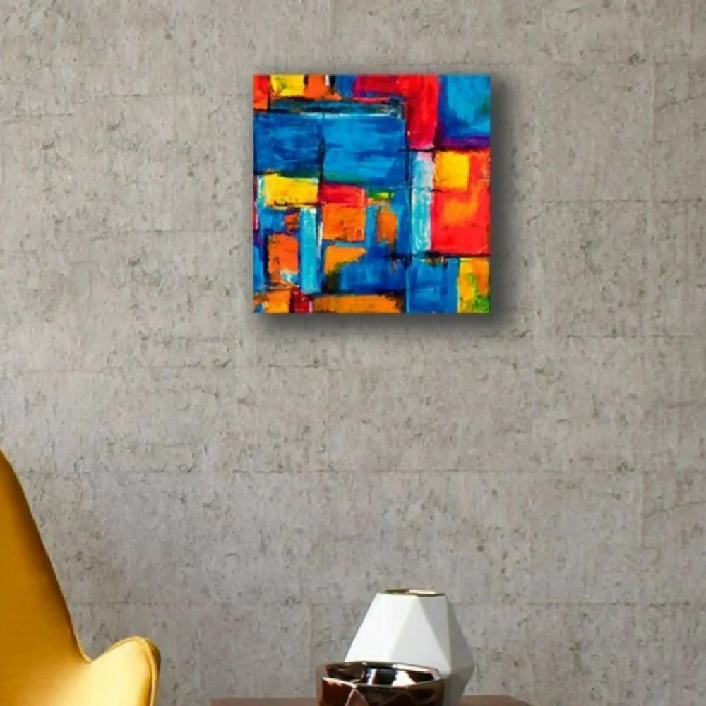 Cuadro Decorativo Arte Abstract S 30X30 cm - impresion en Tela Marketplace - HV