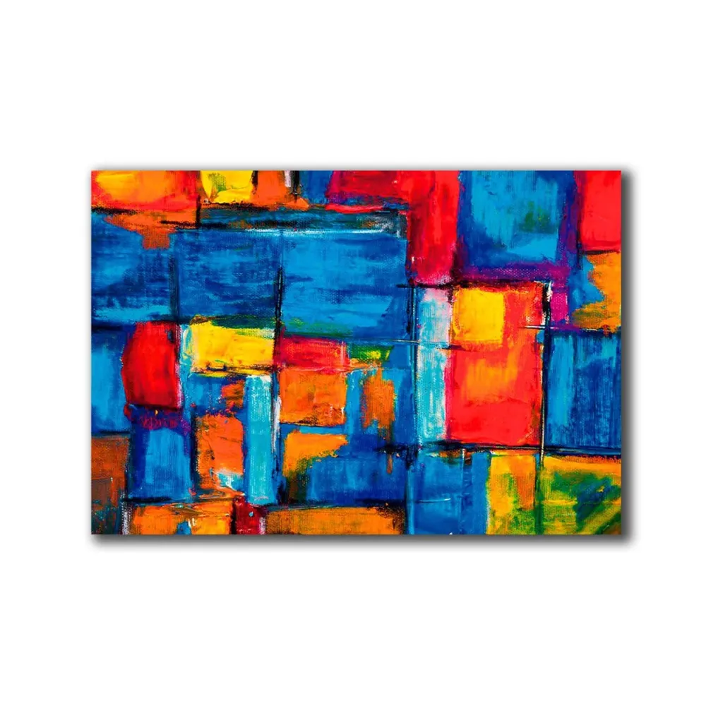 Cuadro Decorativo Arte Abstract M 70x45 cm - Impresion en Tela Marketplace - HV