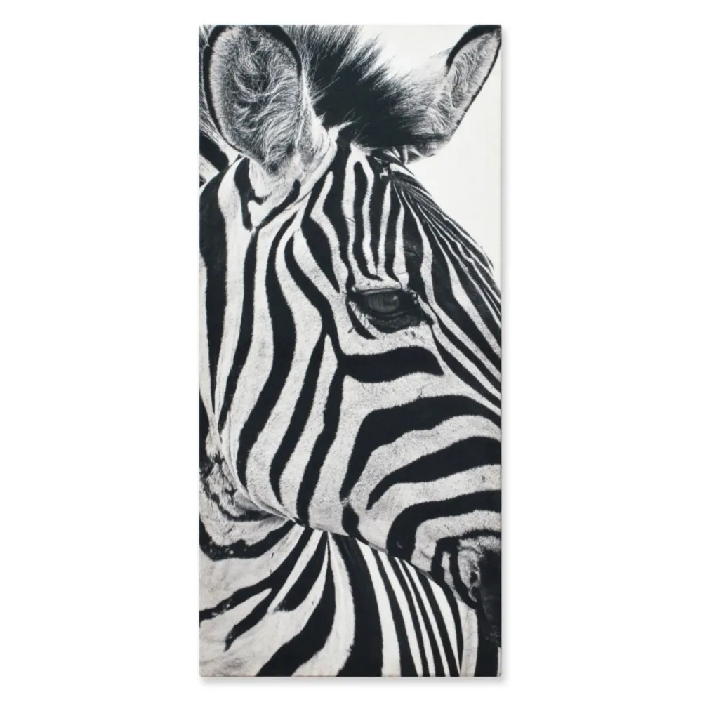 Cuadro Decorativo Cebra Fondo Blanco M 70x45 cm - Impresion en Tela Marketplace - HV