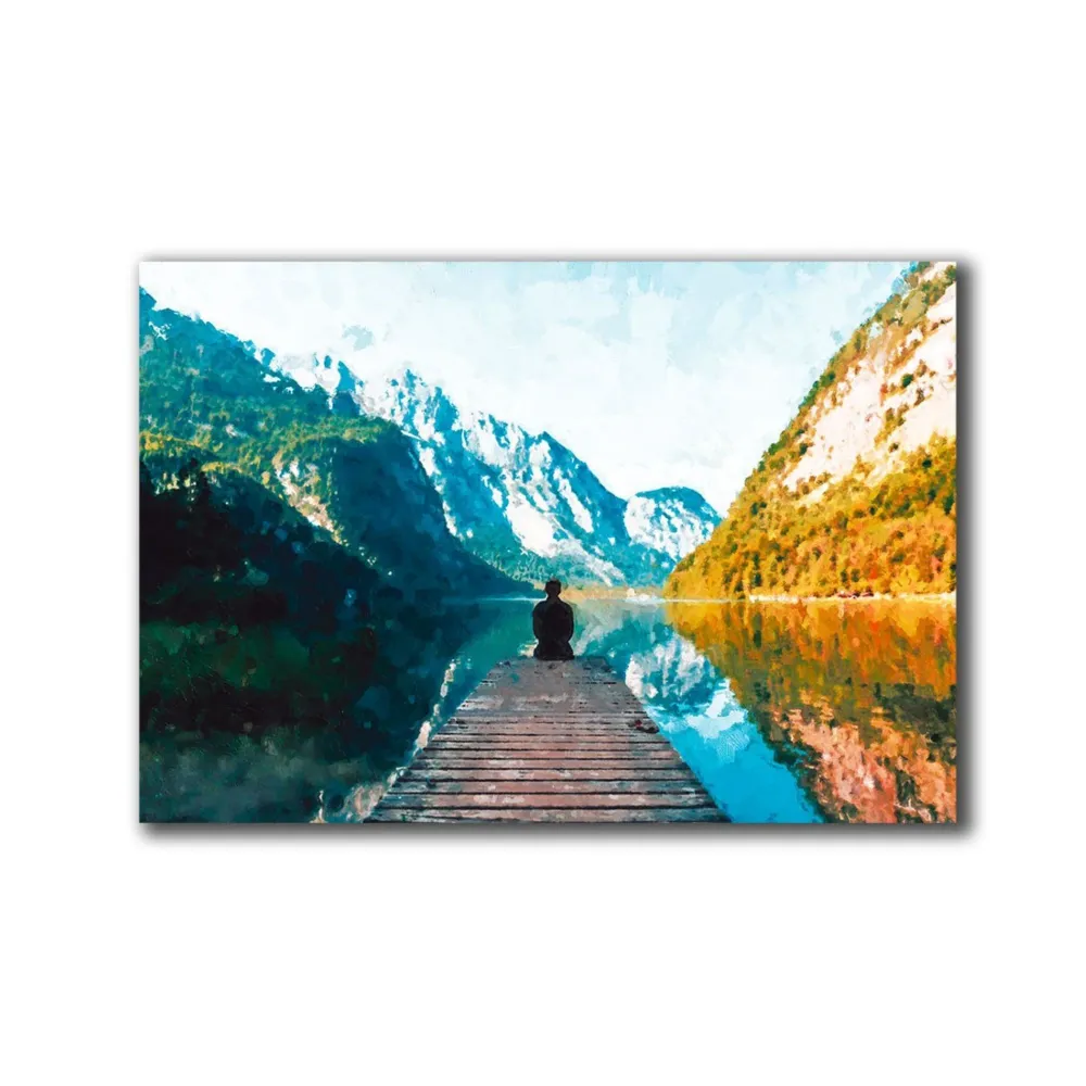 Cuadro Decorativo Oleo Muelle M 70x45 cm - Impresion en Tela Marketplace - HV