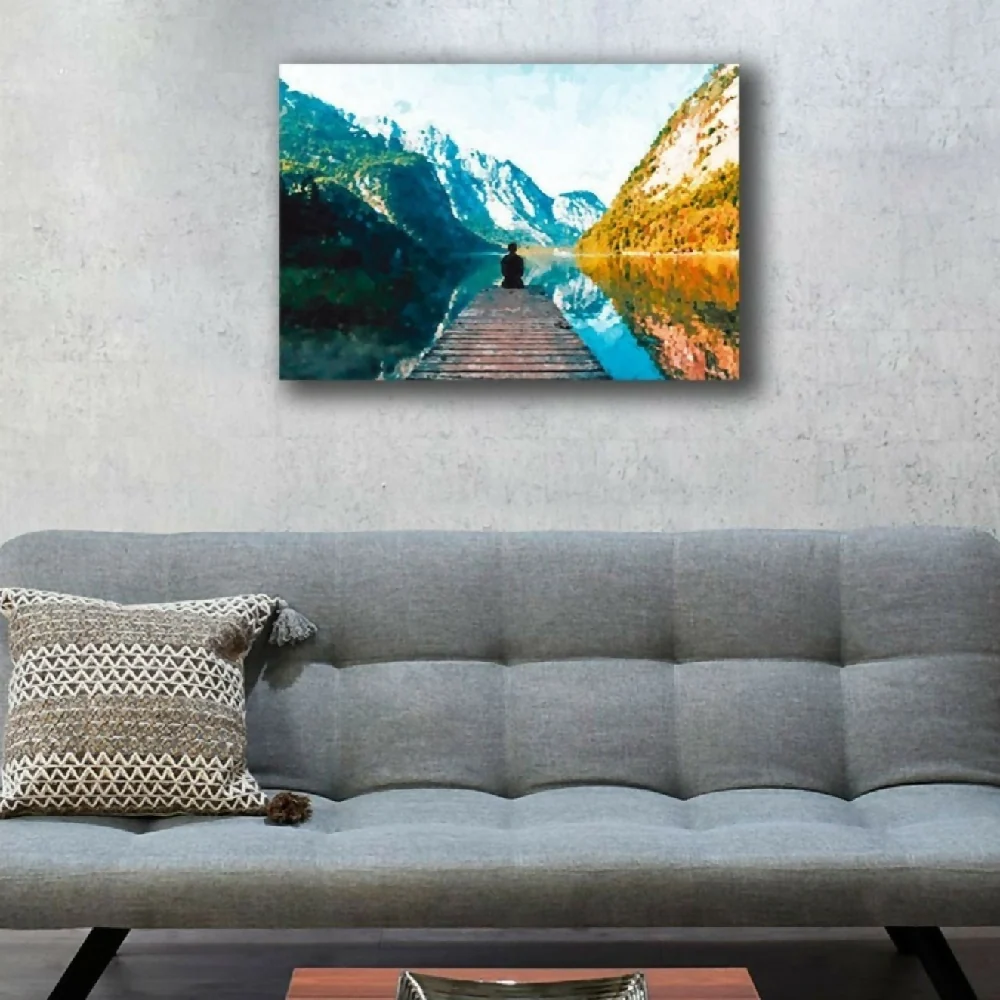 Cuadro Decorativo Oleo Muelle M 70x45 cm - Impresion en Tela Marketplace - HV