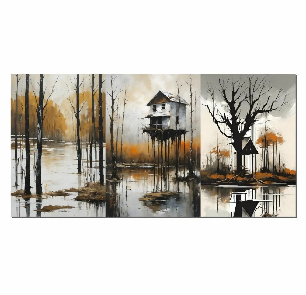 Lienzo Cuadro Decorativo Arte Manglar Surrealista 34X72CM Marketplace - PD