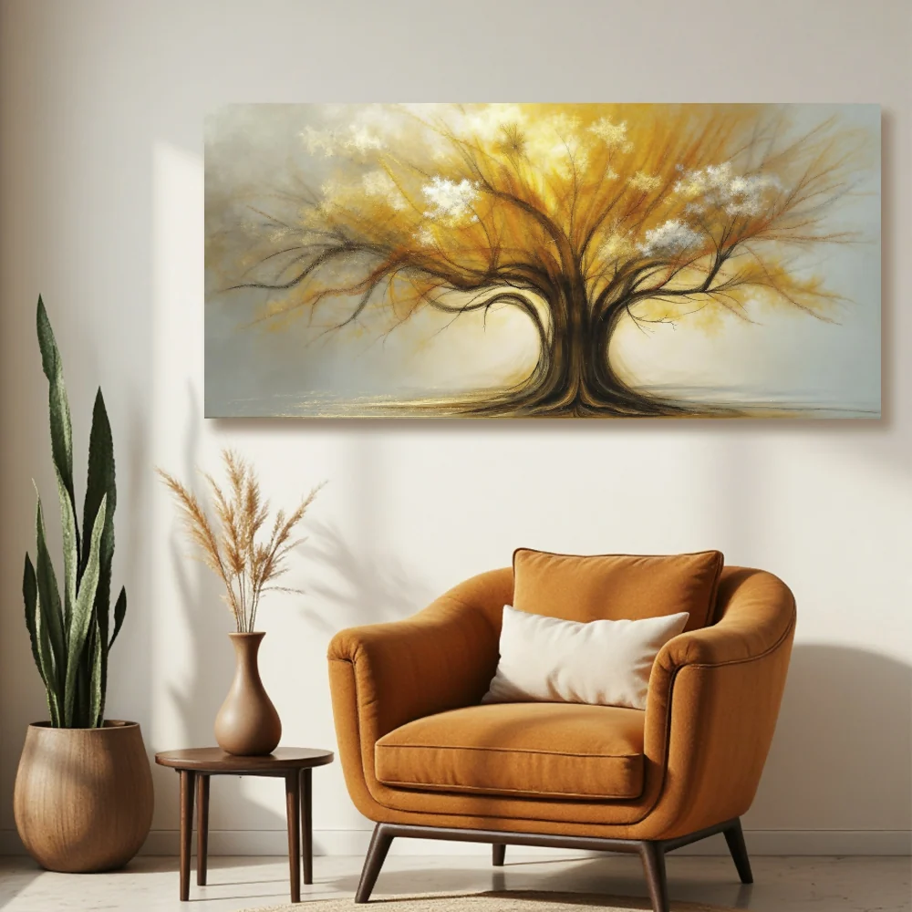 Lienzo Cuadro Decorativo Raíces de Oro 118x55Cm Marketplace - PD