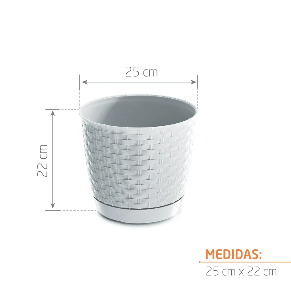 Matera Ratolla Round 25 cm Blanco Marketplace - TM