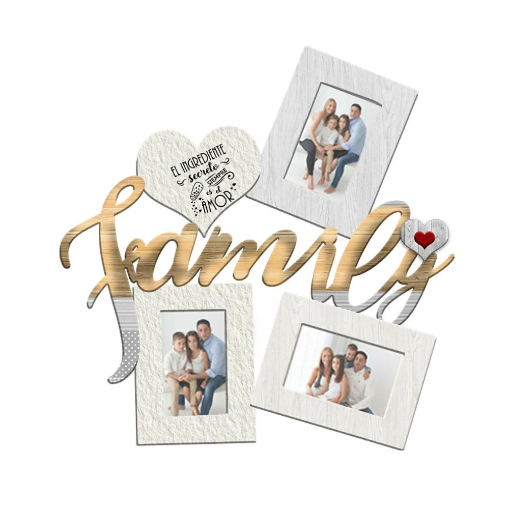 Portarretrato TR Family- F1 (48,5cm x 49,5cm) Color Amarillo y Gris Claro Marketplace - XD