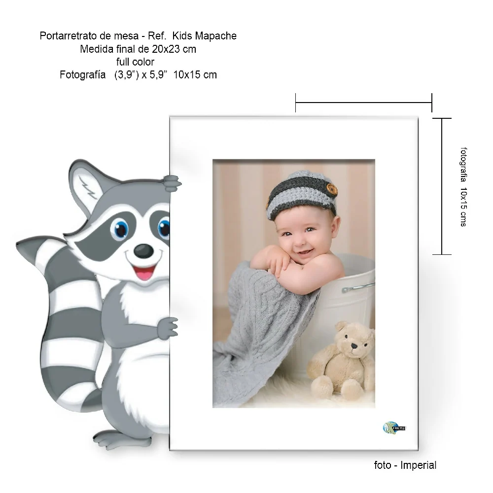 Portarretrato Kids-AN1 (23,7cm x 20cm) Color Blanco Marketplace - XD