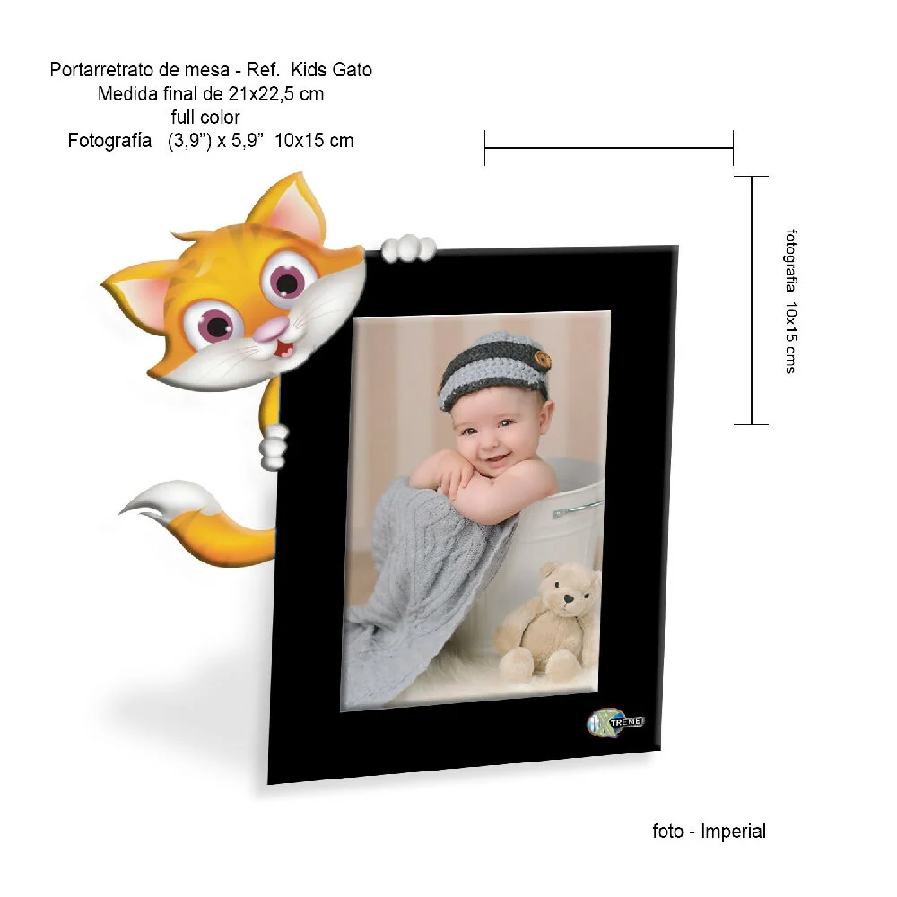 Portarretrato Kids-AN10 (22,5cm x 21cm) Color Negro Marketplace - XD